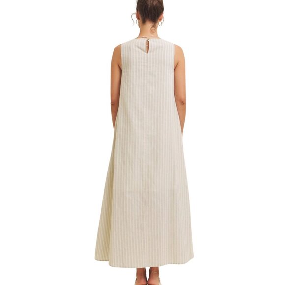Cotton Stripe Maxi Dress - Picture 3 of 3